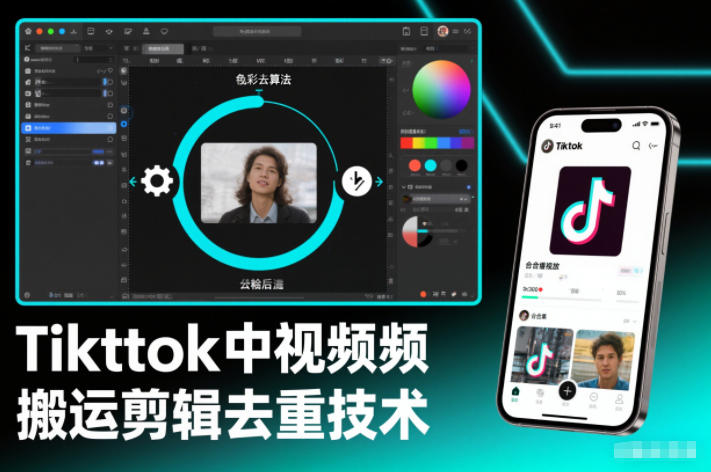 Tiktok中视频纯搬运剪辑去重技术，外来技术，自行测试-易得个人分享