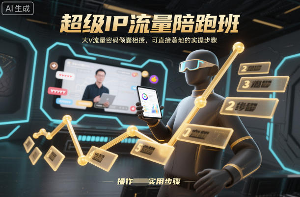 超级IP流量陪跑班，大V流量密码倾囊相授，可直接落地的实操步骤-易得个人分享
