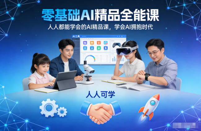 零基础AI精品全能课，人人都能学会的AI精品课，学会AI拥抱时代-易得个人分享