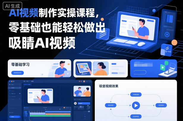 AI视频制作实操课程，零基础也能轻松做出吸睛AI视频-易得个人分享