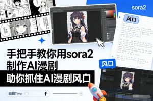 手把手教你用sora2制作AI漫剧，助你抓住AI漫剧风口-易得个人分享