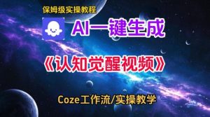 Coze扣子智能体工作流一键生成认知觉醒视频，保姆级搭建教学-易得个人分享