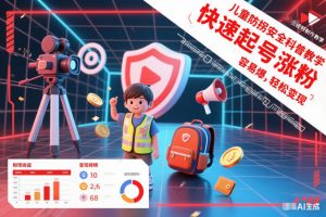 儿童防拐安全科普知识视频制作教学，快速起号涨粉，容易爆，轻松变现-易得个人分享