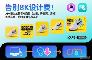 告别8K设计费！AI一键生成整套电商图（主图、详情页、海报）落地实操，零PS基础也能上手-易得个人分享