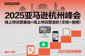 2025亚马逊杭州峰会，线上特训营基础+线上特训营进阶（文档+视频）-易得个人分享