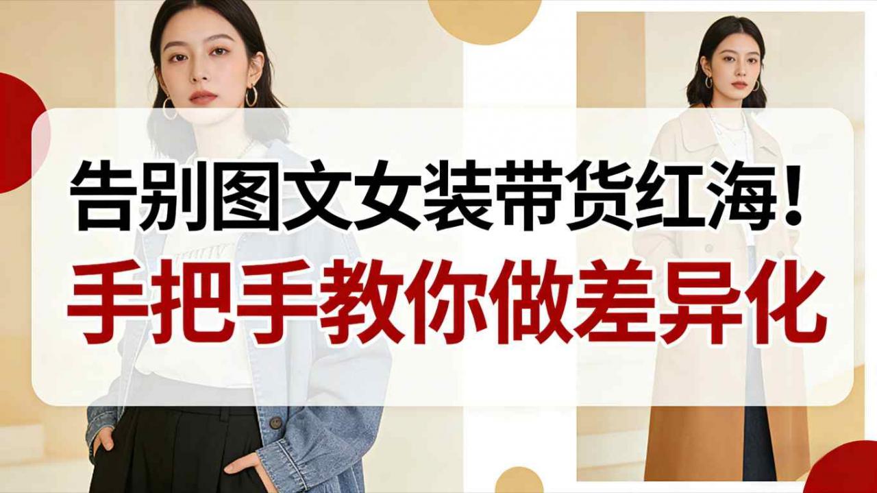 告别图文女装带货红海！手把手教你做差异化，新手也能弯道超车-易得个人分享