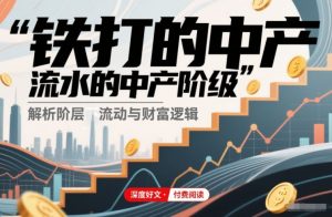 付费文章：铁打的中产，流水的中产阶级-易得个人分享