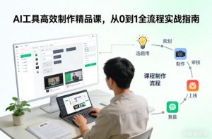 AI工具高效制作精品课，从0到1全流程实战指南-易得个人分享
