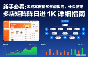 新手必看：零成本做拼多多虚拟店，长久稳定，多店矩阵日进1K详细指南【揭秘】-易得个人分享