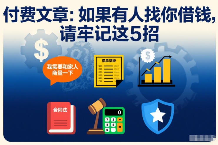 付费文章：如果有人找你借钱，请牢记这5招-易得个人分享