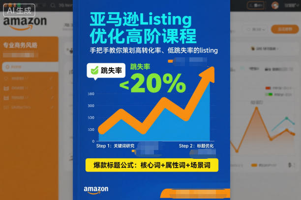 亚马逊Listing优化高阶课程，手把手教你策划高转化率、低跳失率的listing-易得个人分享