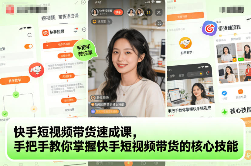 快手短视频带货速成课，手把手教你掌握快手短视频带货的核心技能-易得个人分享