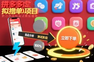 拼多多虚拟撸单项目，跳过选品和测试直接撸单-易得个人分享