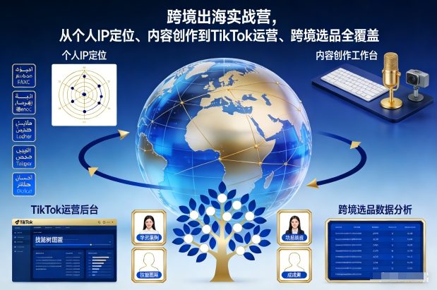 跨境出海实战营，从个人IP定位、内容创作到TikTok运营、跨境选品全覆盖-易得个人分享