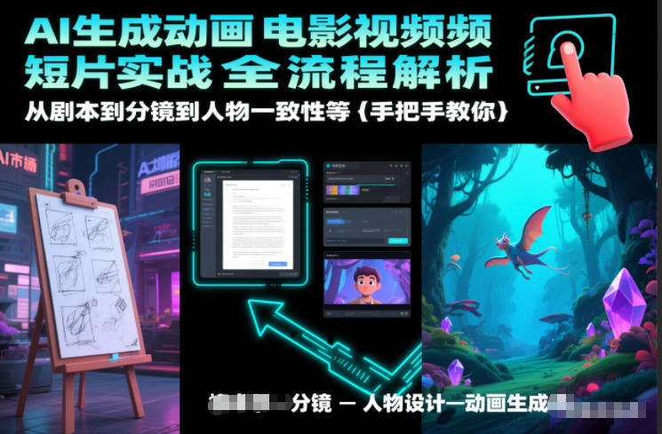 AI生成动画电影视频短片实战全流程解析，从剧本到分镜到人物一致性等手把手教你-易得个人分享