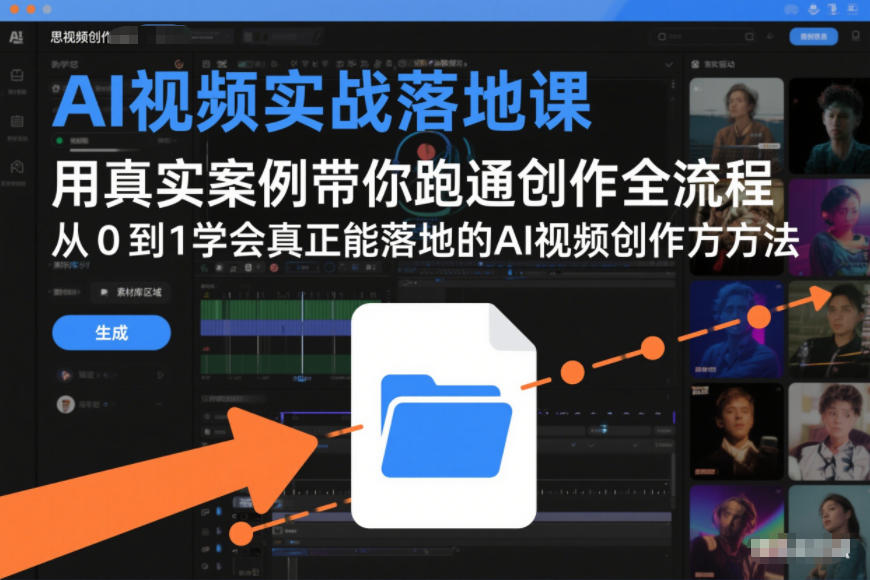AI视频实战落地课，用真实案例带你跑通创作全流程，从0到1学会真正能落地的AI视频创作方法-易得个人分享