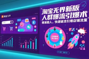淘宝无界新版人群爆流引爆术，精准圈人，快速破流引爆店铺流量-易得个人分享