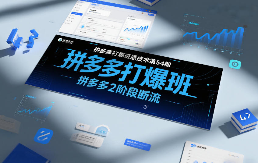 拼多多打爆班原创技术第54期，拼多多2阶段断流-易得个人分享