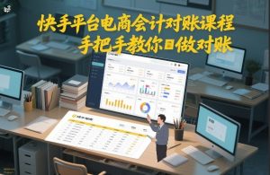快手平台电商会计对账课程，手把手教你做对账-易得个人分享