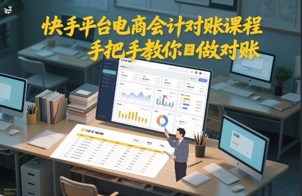 快手平台电商会计对账课程，手把手教你做对账-易得个人分享