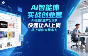 AI智能体实战创业营12月23-25号线下课，AI快速批量产出爆款，快速让AI上岗，马上帮你省钱省力-易得个人分享