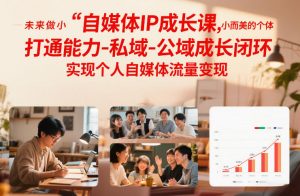 自媒体IP成长课，未来做小而美的个体，打通能力-私域-公域成长闭环，实现个人自媒体流量变现-易得个人分享