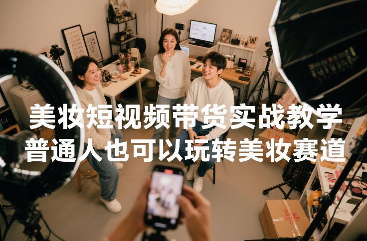 美妆短视频带货实战教学，普通人也可以玩转美妆赛道-易得个人分享