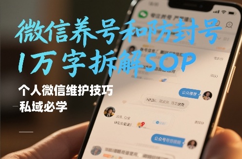 微信养号和防封号1万字拆解SOP，个人微信维护技巧，私域必学【文档】-易得个人分享