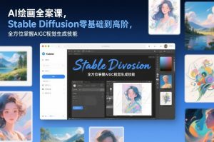 AI绘画全案课，Stable Diffusion零基础到高阶，全方位掌握AIGC视觉生成技能-易得个人分享