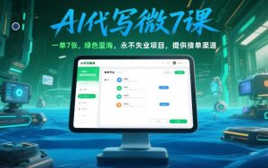 AI代写微课，一单7张，绿色蓝海，永不失业项目，提供接单渠道！-易得个人分享