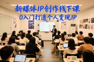 新媒体IP创作线下课，0入门打造个人变现IP-易得个人分享