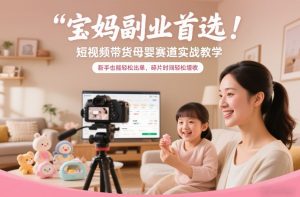 宝妈副业首选！短视频带货母婴赛道实战教学，新手也能轻松出单，碎片时间轻松增收-易得个人分享