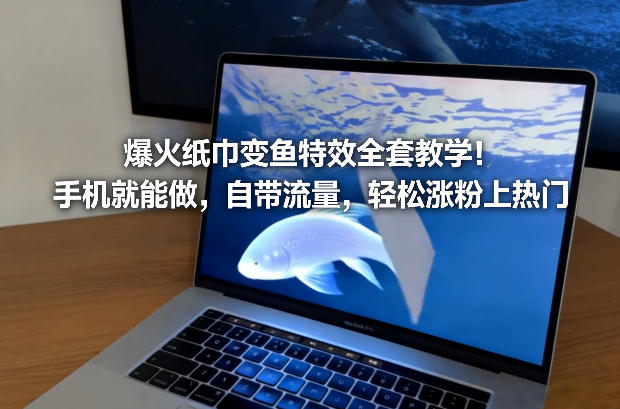 爆火纸巾变鱼特效全套教学！手机就能做，自带流量，轻松涨粉上热门-易得个人分享