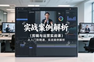 剪辑与运营实战课，从入门到精通，实战案例解析（更新2026）-易得个人分享