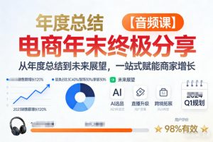 电商年未终极分享，从年度总结到未来展望，一站式赋能商家增长【音频课】-易得个人分享