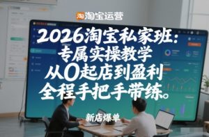 2026淘宝私家班：专属实操教学，从0起店到盈利，全程手把手带练-易得个人分享