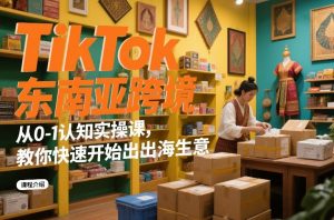 TikTok东南亚跨境从0-1认知实操课，教你快速开始出海生意-易得个人分享
