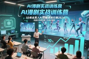 AI漫剧实战训练营，3D商业真人AI短剧漫剧引爆2026，流量红利期已至，入场正当时-易得个人分享