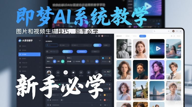即梦AI系统教学，图片和视频生成技巧，新手必学-易得个人分享