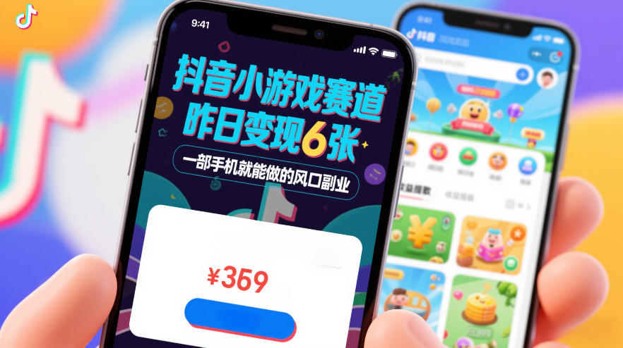 抖音小游戏赛道，昨日变现600+，零基础一部手机就能做的风口副业【揭秘】-易得个人分享