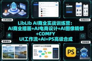 LibLIb AI商业实战训练营：AI商业插画+AI电商设计+AI图像精修+COMFY UI工作流+AI+PS高级合成-易得个人分享