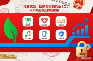 付费文章：国家看好的机会(二)：六大新消费及其新增量-易得个人分享