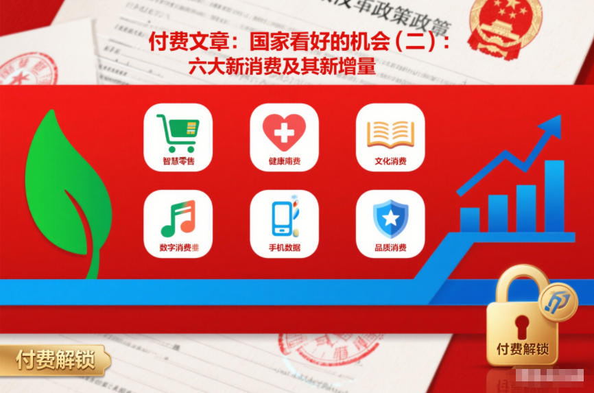 付费文章：国家看好的机会(二)：六大新消费及其新增量-易得个人分享