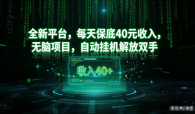 最新看广平台，每天保底30-4米，无脑项目，自动挂G解放双手【揭秘】-易得个人分享