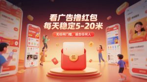 看广告撸红包，每天稳定5-20米，无任何门槛，适合任何人-易得个人分享