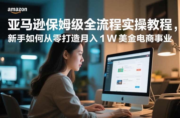 亚马逊保姆级全流程实操教程，新手如何从零打造月入1W美金电商事业-易得个人分享