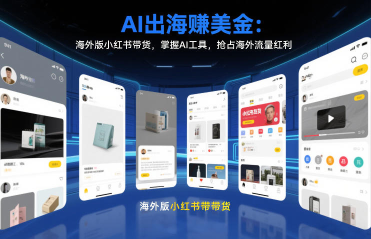 AI出海賺美金：海外版小红书带货，掌握AI工具，抢占海外流量红利（更新2026）-易得个人分享